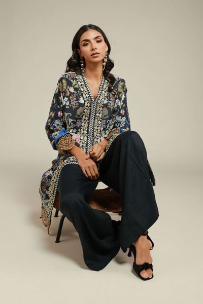 Embroidered | Raw Silk | 2 Piece Co-ord Set | Top and Bottom | GBP 120.00