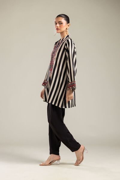 Embroidered | Raw Silk | Black Solid Shalwar | GBP 25.00