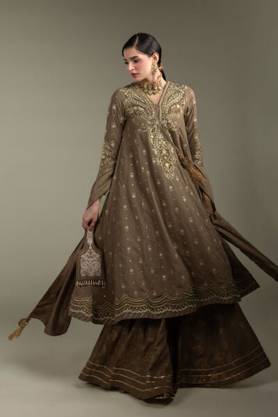Embroidered | Raw Silk | 3-Piece Co-ord Set | GBP 185.00