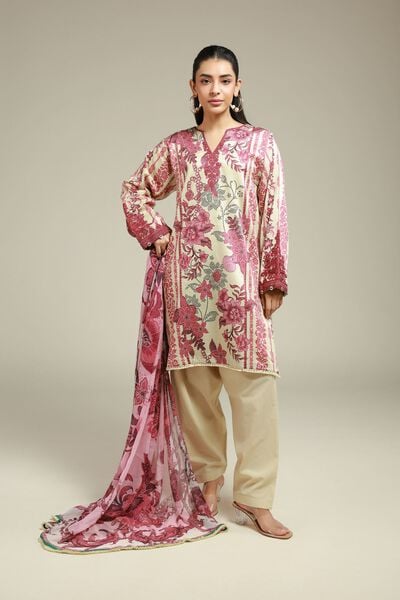 Embroidered | Satin | Fabrics 3 Piece | GBP 20.00