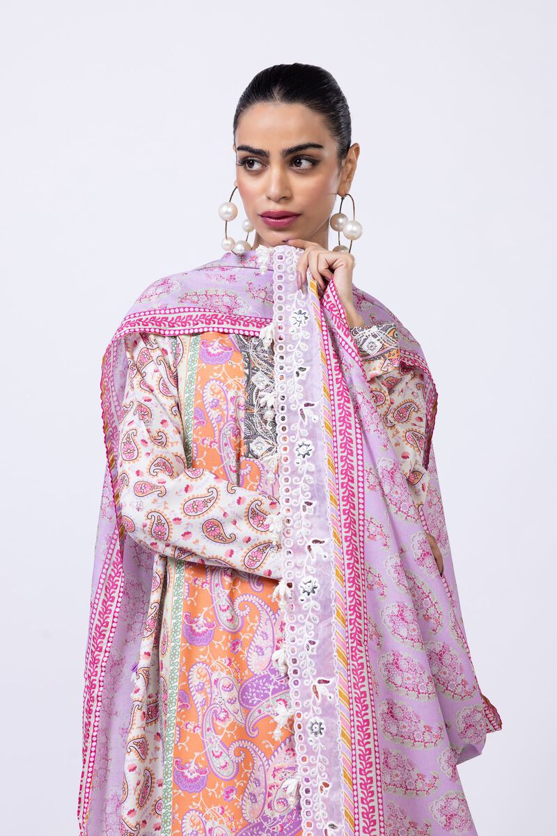 Embroidered | Light Oak Silk | Dupatta | GBP 17.50