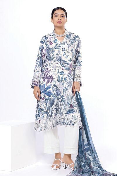 Embroidered | Cambric | Fabrics 3 Piece | GBP 13.50