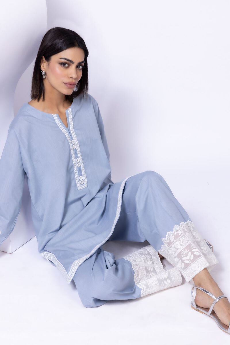 Embroidered | Crosshatch Poplin | Kurta | GBP 15.00