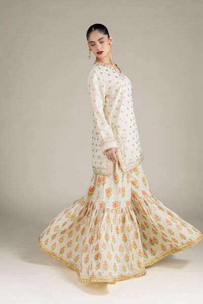 Embroidered | Raw Silk | Pants | GBP 45.00