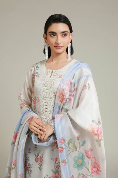 Printed | Satin | Tailored 3 Piece | GBP 60.00