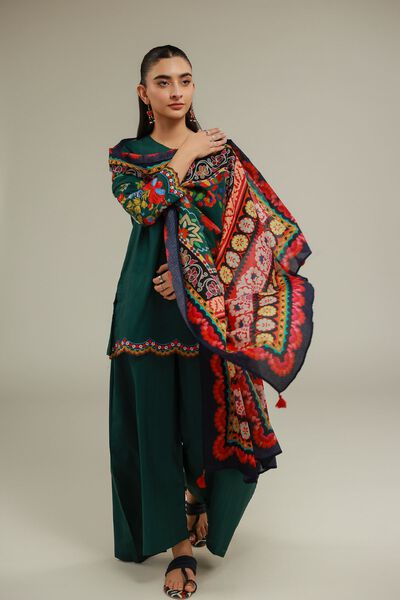 Embroidered | Cotton Net | Dupatta | GBP 15.00