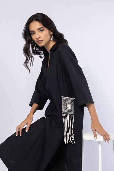 Embroidered | Crosshatch Poplin | Kurta | GBP 30.00