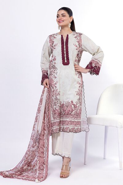Embroidered | Cambric | Fabrics 3 Piece | GBP 20.00