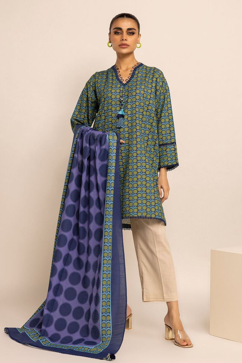Khaddar | Printed | Fabrics 2 Piece | Top Dupatta | null
