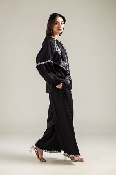 Embroidered | Viscose Crepe | Trousers | GBP 20.00