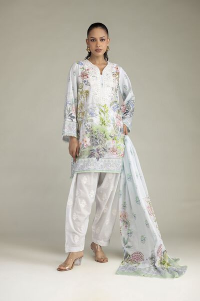 Embroidered | Cambric | Fabrics 3 Piece | GBP 45.00