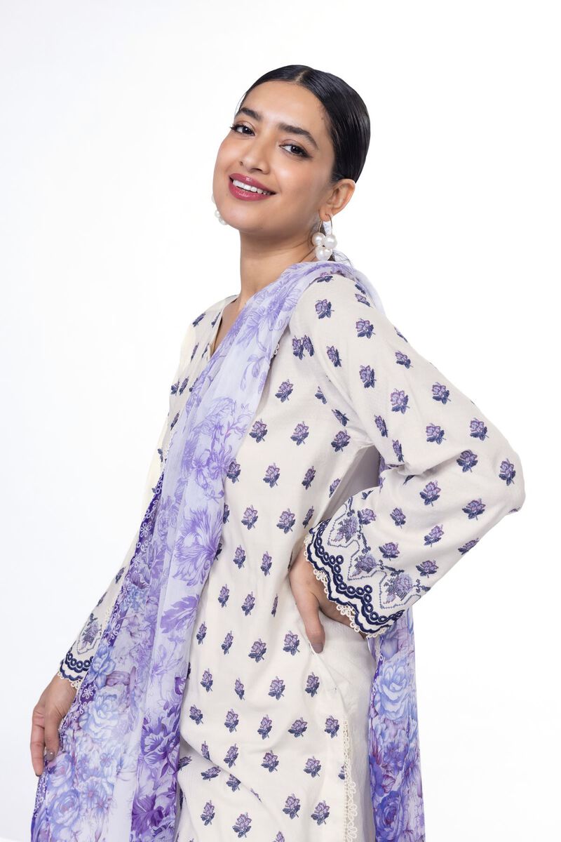 Embroidered | Dobby | Fabrics 3 Piece | GBP 32.50