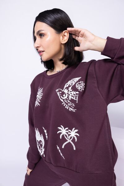 Embroidered | Cotton Polyester Fleece | Sweatshirt | GBP 20.00