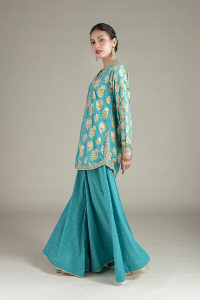 Embroidered | Raw Silk | Pants | GBP 35.00