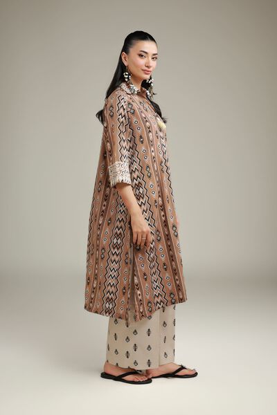 Embroidered | Cotton Dobby | Geometric Summer Pants | GBP 15.00