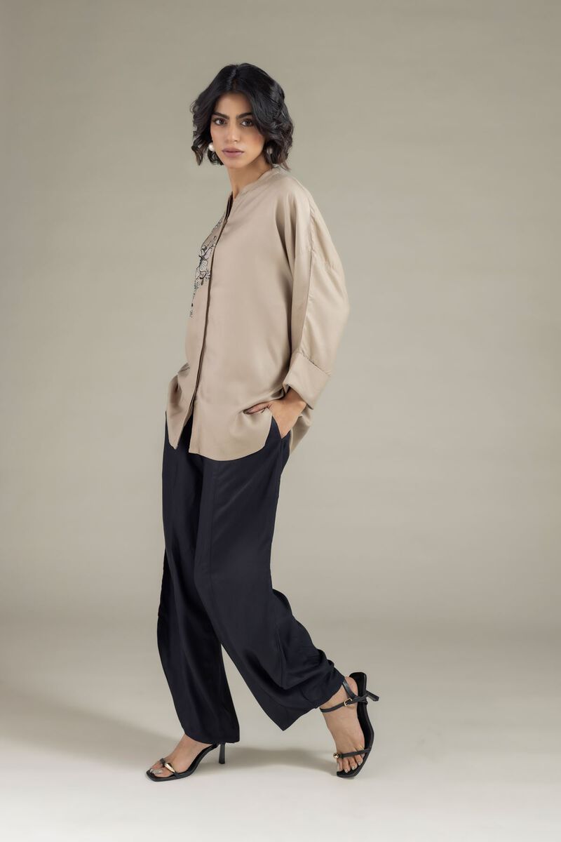 Dyed | Viscose Crepe | Trousers | null