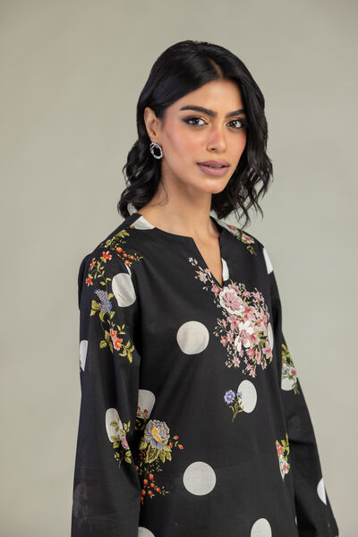 Embroidered | Cambric | Black Cambric Kurta | GBP 14.00