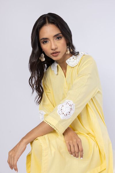 Embroidered | Crosshatch Poplin | Kurta | GBP 30.00