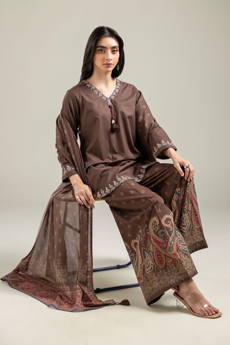 Embroidered | Mesuri | Brown Mesuri Dupatta | GBP 15.00