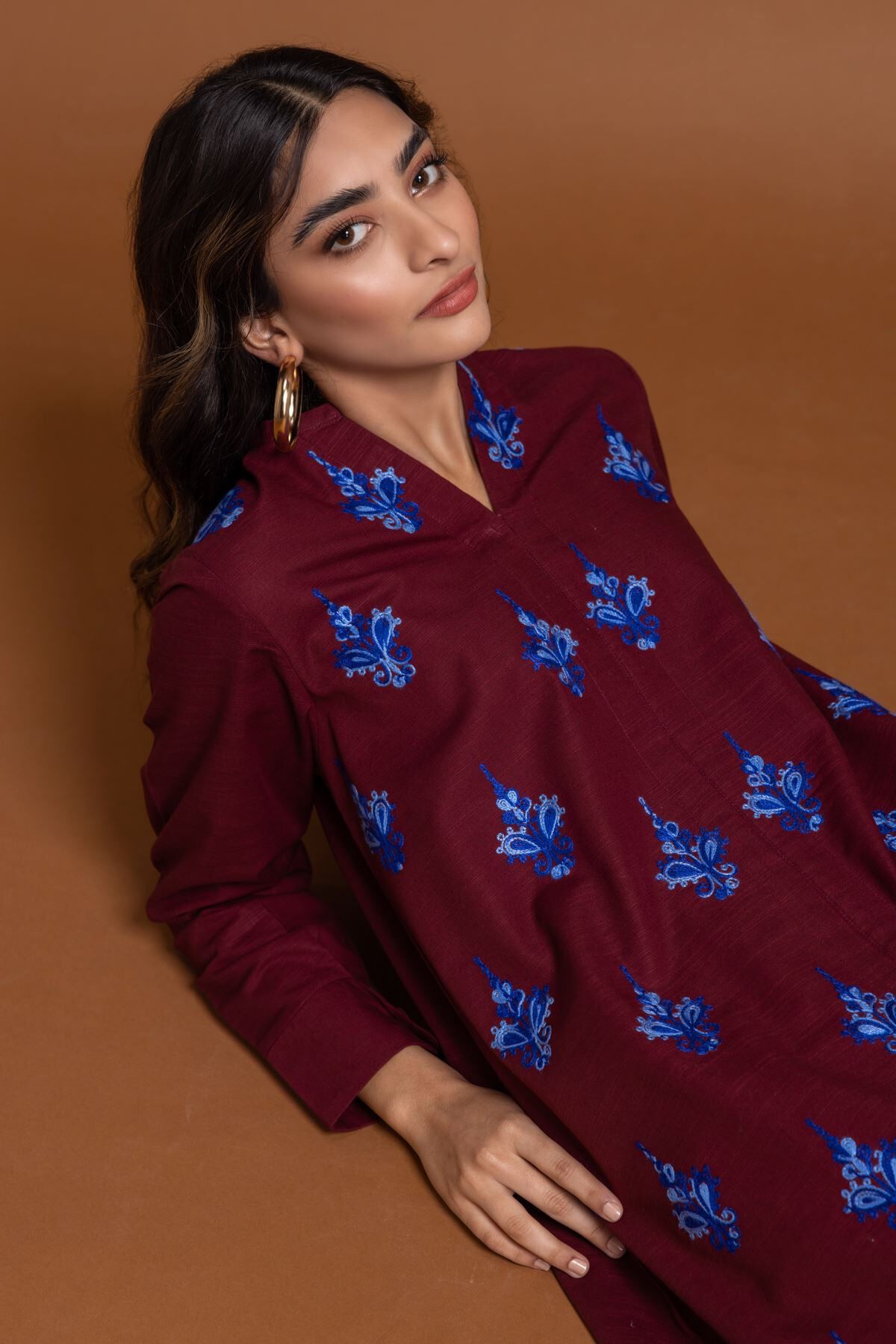 Khaadi velvet shirts hotsell