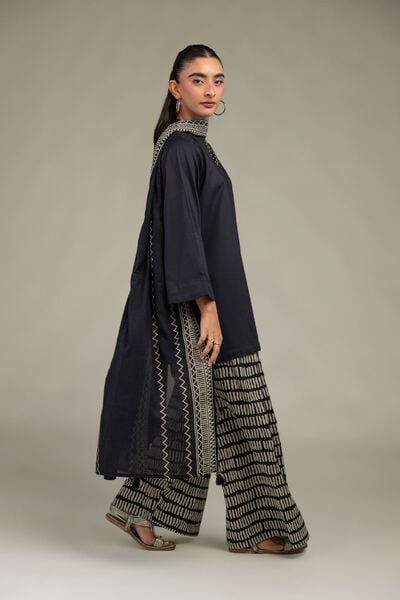 Printed | Cambric | Black Printed Shalwar | GBP 25.00