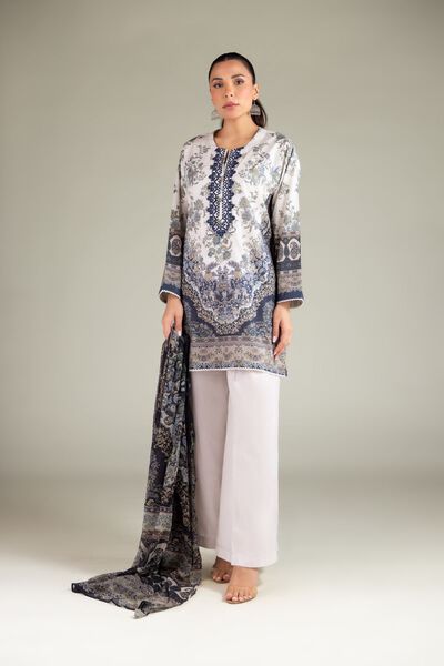 Embroidered | Cotton Dobby | Fabrics 3 Piece | GBP 28.00