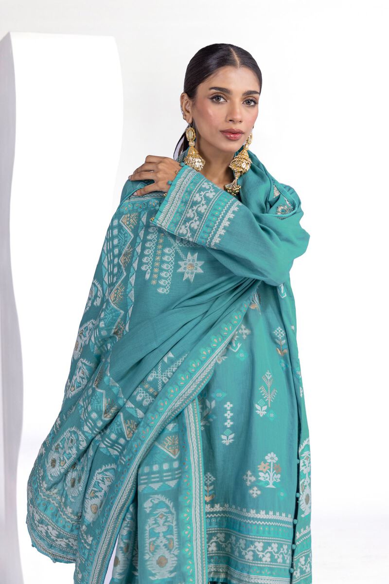 Dyed | Jacquard | Fabrics 3 Piece | null