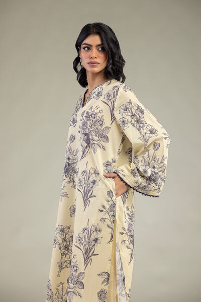 Embroidered | Cambric | Long Floral Kurta | GBP 17.50