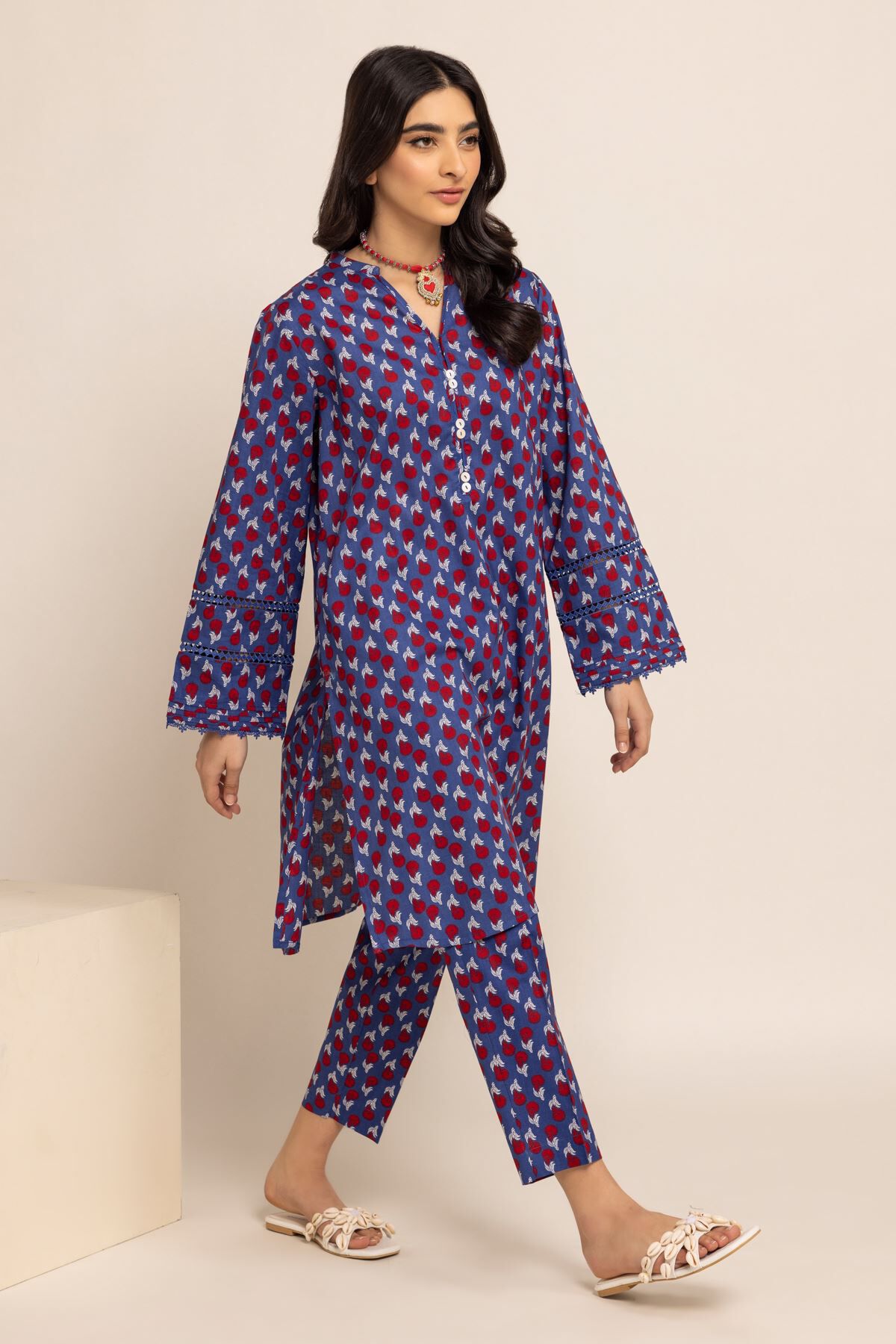 Buy Kurta 0.0 N A EET235160 VG MULTI Khaadi United Kingdom