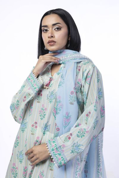 Printed | Cotton | Tailored 3 Piece | GBP 40.00