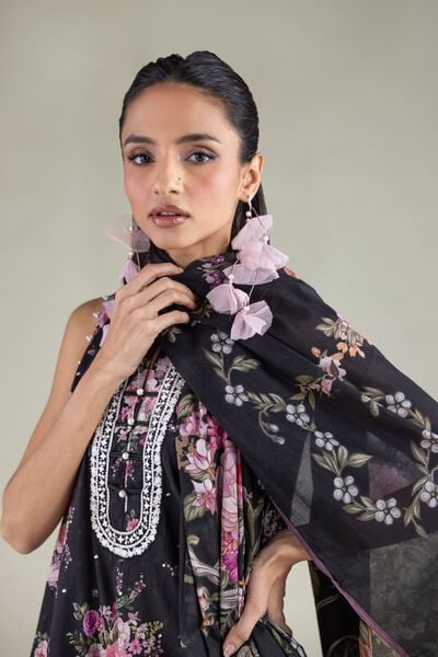 Embroidered | Cambric | Pearl Floral Kurta | GBP 17.50