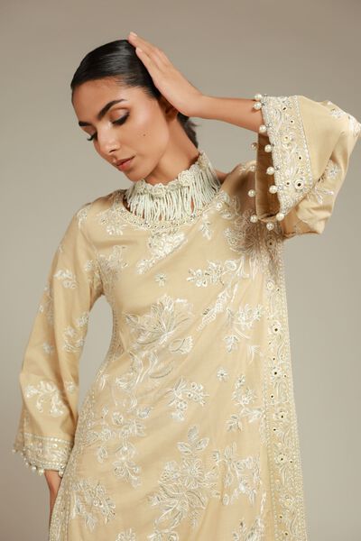 Embroidered | Raw Silk | Kurta | GBP 65.00