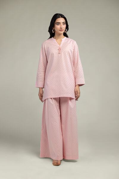 Dyed | Cotton Dobby | Pink Solid Pants | GBP 25.00