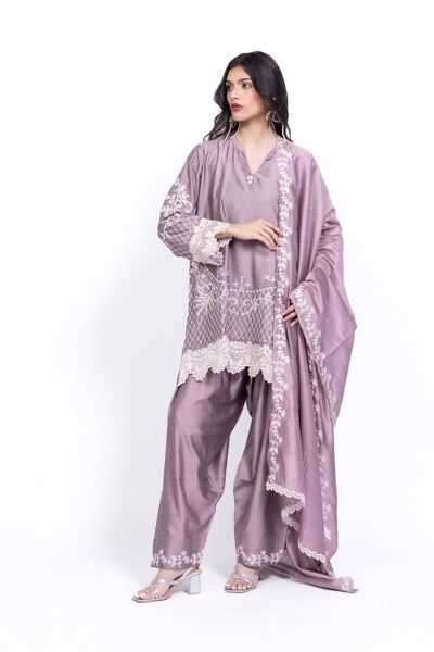 Embroidered | Raw Silk | Pants | GBP 15.00