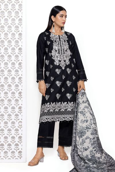 Embroidered | Dull Raw Silk | Tailored 3 Piece | GBP 40.00