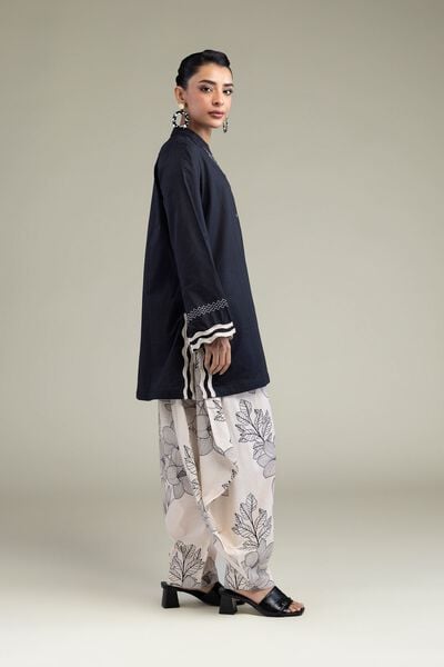 Embroidered | Cotton Dobby | Floral Summer Pants | GBP 25.00
