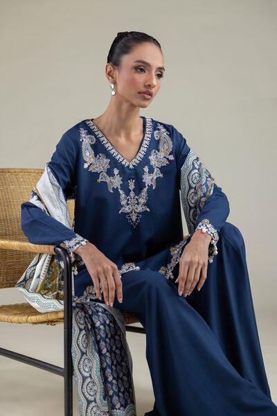 Embroidered | Raw Silk | Kurta | GBP 40.00