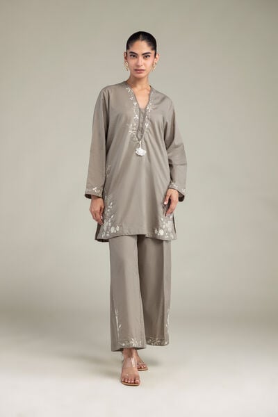 Embroidered | Cotton Dobby | Floral Cotton Pants | GBP 25.00