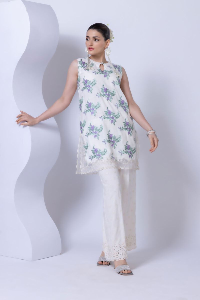 Embroidered | Crosshatch Raw Silk | Kurta | GBP 60.00