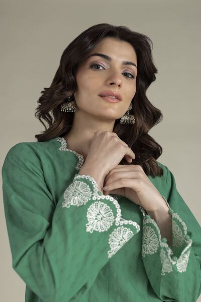 Embroidered | Cotton Dobby | Fabrics 2 Piece | GBP 15.00