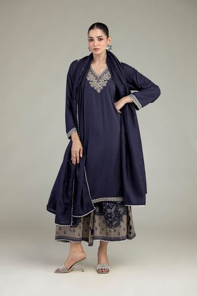 Embroidered | Raw Silk | Floral Silk Pants | GBP 25.00