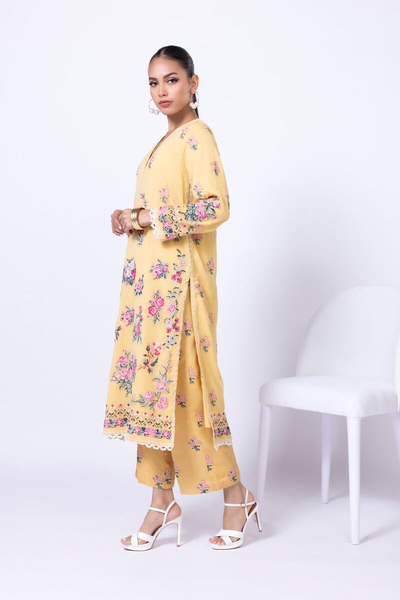 Embroidered | Polyester Crinkle Chiffon | Kurta | GBP 24.00