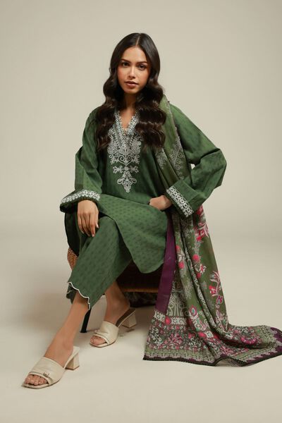 Embroidered | Dobby | 3-Piece Tailored Set | GBP 55.00