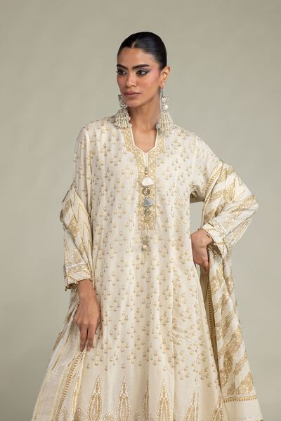 Printed | Raw Silk | 3-Piece Co-ord Set | GBP 130.00