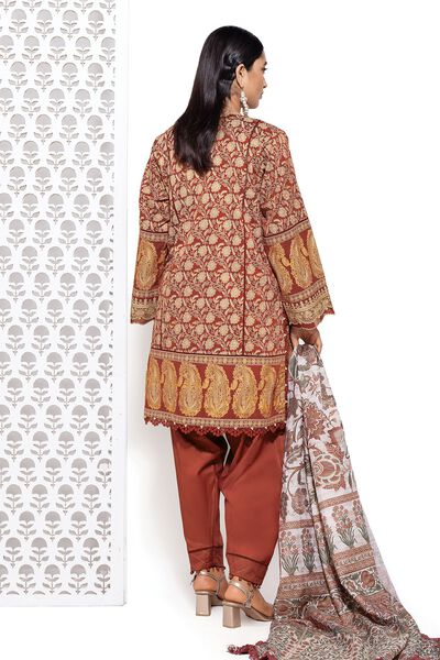 Embroidered | Cotton Satin | Tailored 3 Piece | GBP 35.00