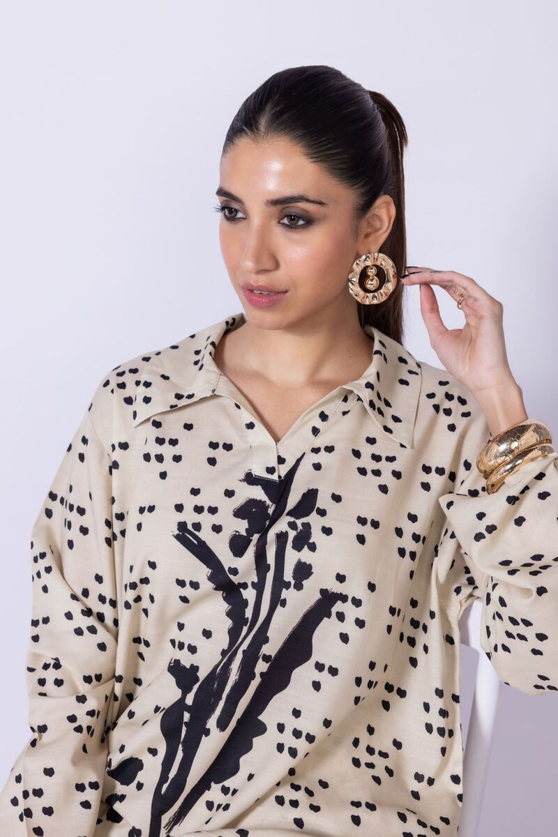 Printed | Dull Raw Silk | Blouse | GBP 9.00
