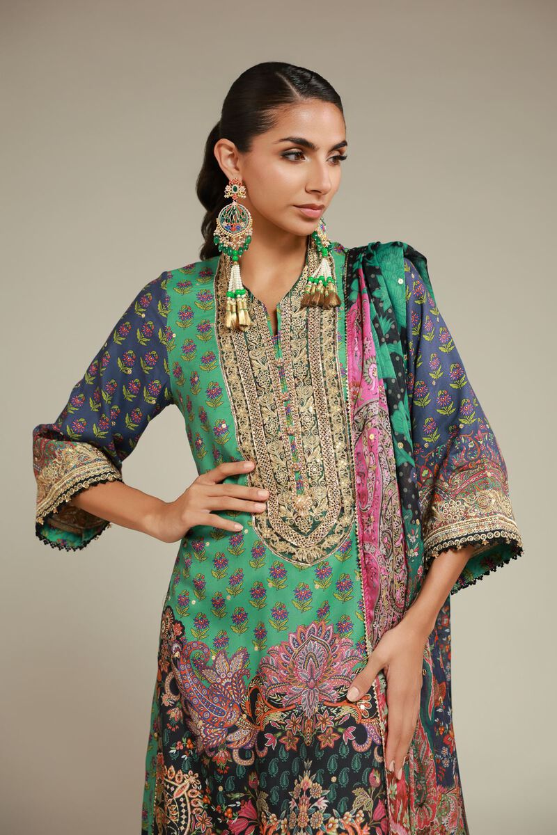 Embroidered | Raw Silk | 3 Piece Co-ord Set | null