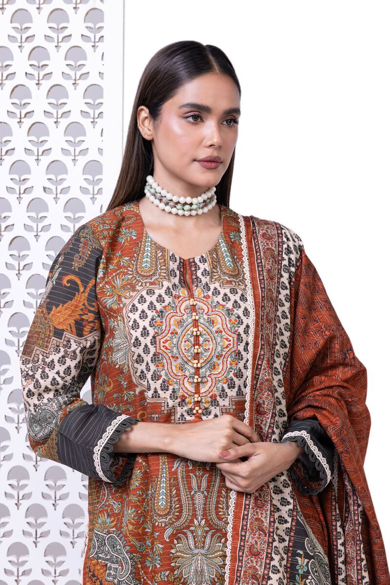 Printed | Light khaddar Messuri | Tailored 3 Piece | null