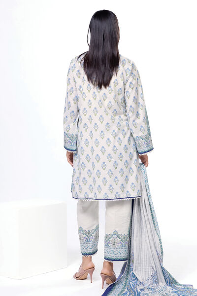 Printed | Slub Lawn | Tailored 3 Piece | GBP 25.00