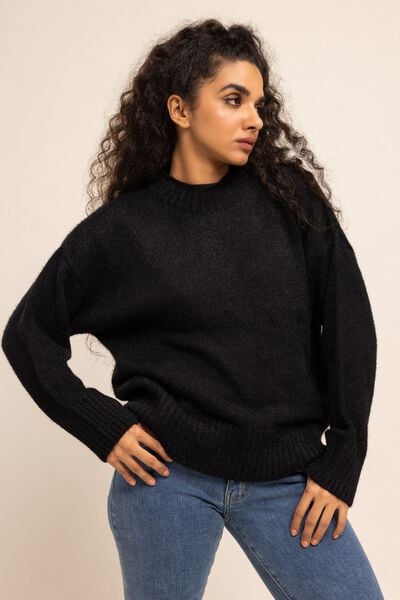 Sweater, BLACK, hi-res